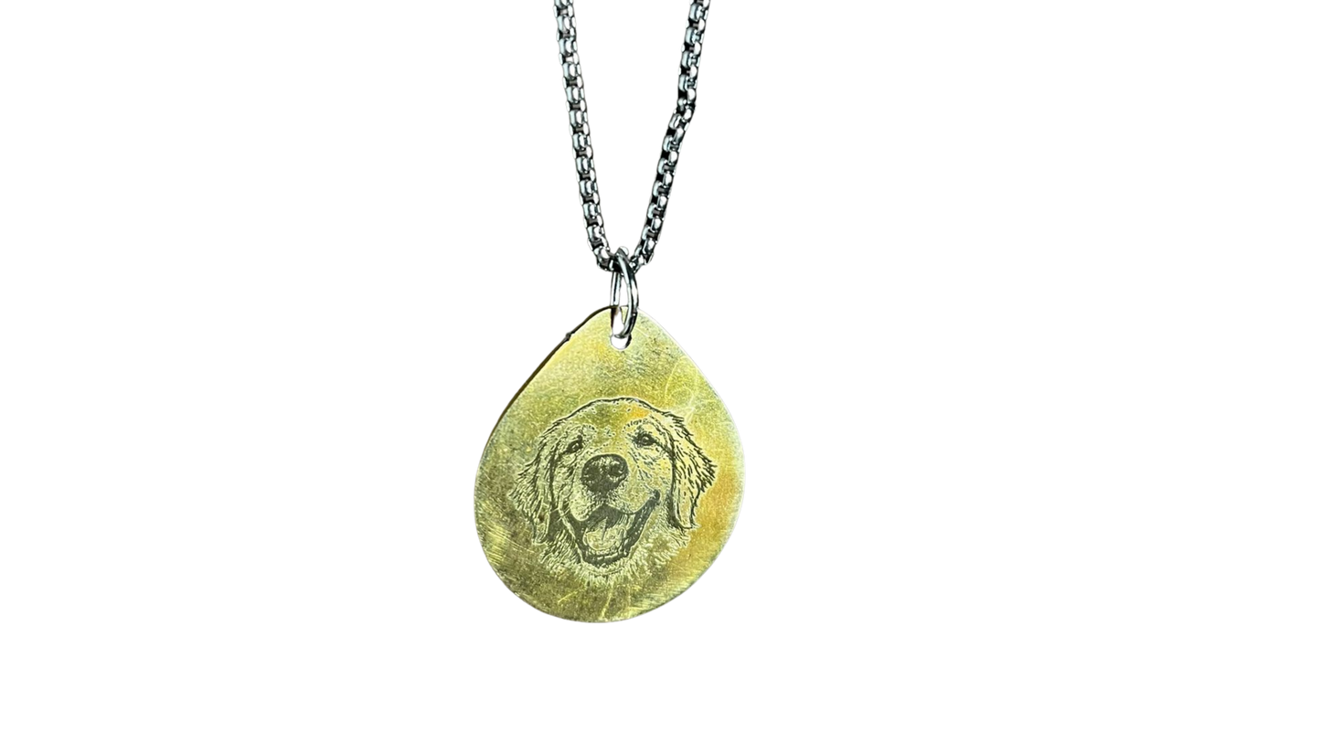 Damla Resimli Kolye | Kişiye Özel Resimli Kolye | Paslanmaz Çelik